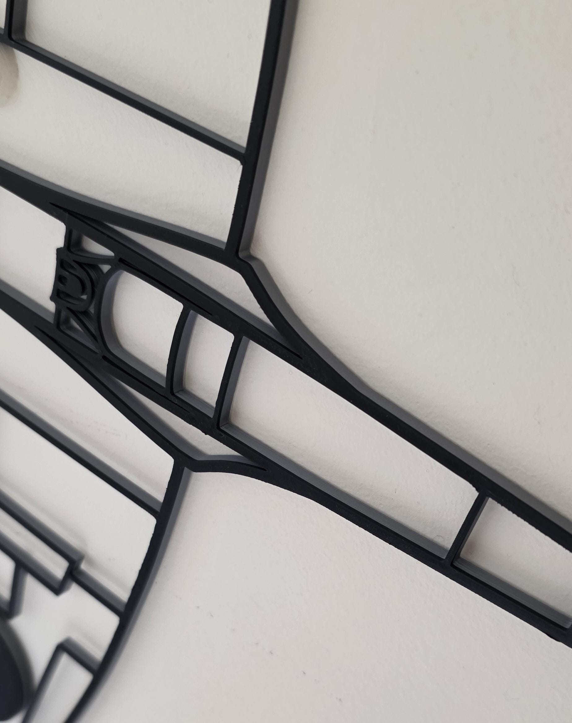 Recycled Supermarine Spitfire Large Wall Art Plastic 3d Print Large Vector Dual Colour WW2 Decor