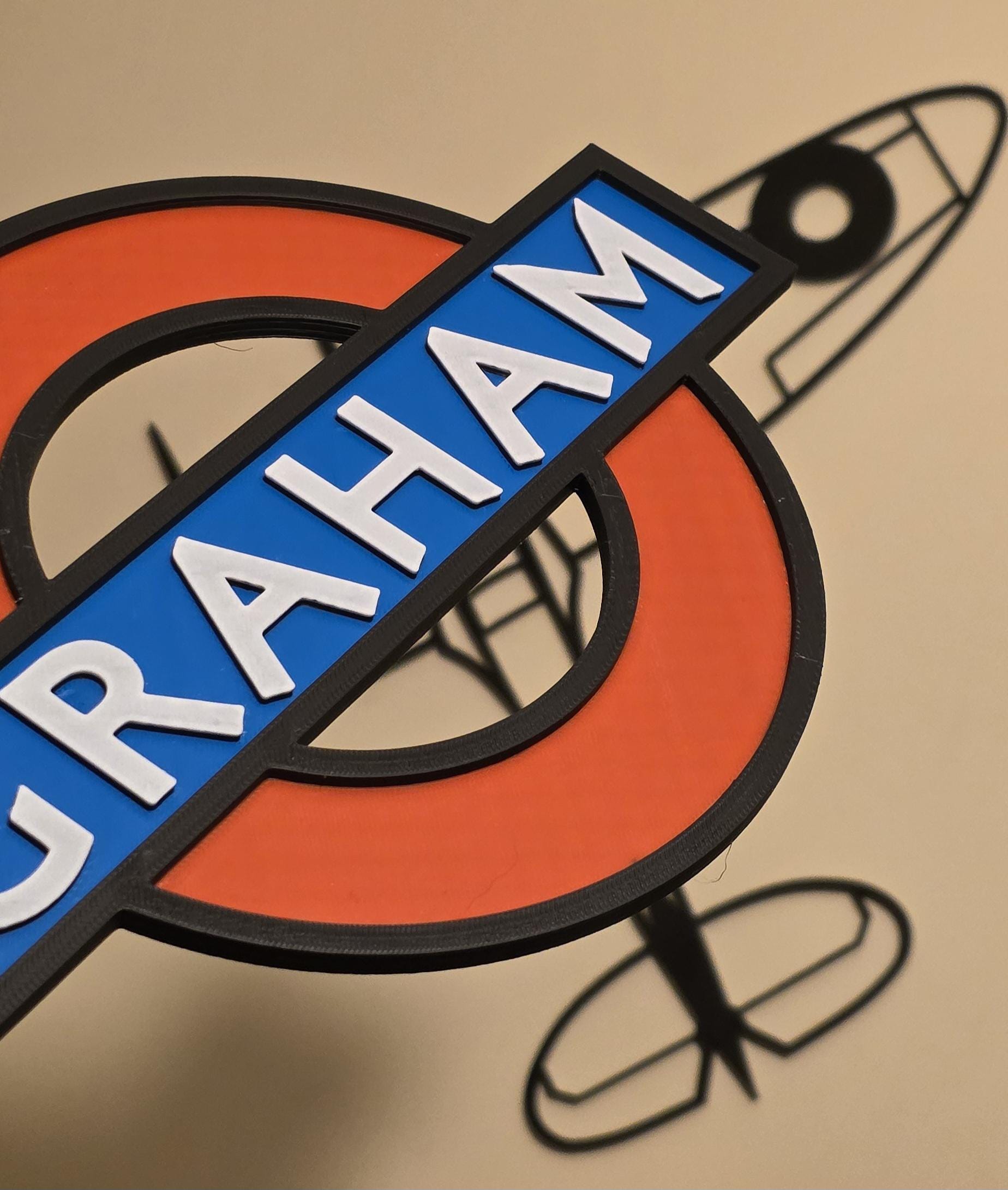 Personalised London Underground Subway Sign & Keyring Gift Set Wall Sign Made in UK Father's Day Shed Garage Man Cave