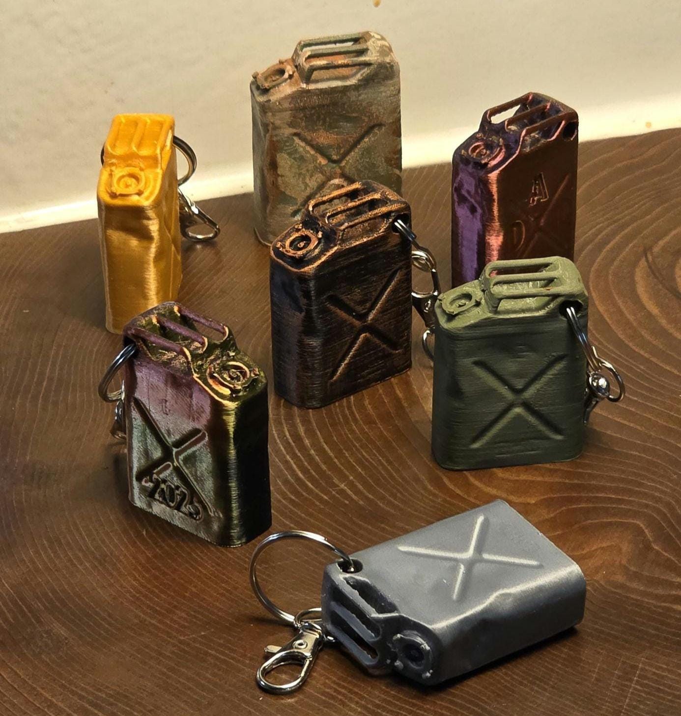 Made in UK Vintage Jerry Can Boat Float Old Keyring 3d Printed Fuel Can Petrol Diesel WW2 Army Scale Model Mini Marine Floatie