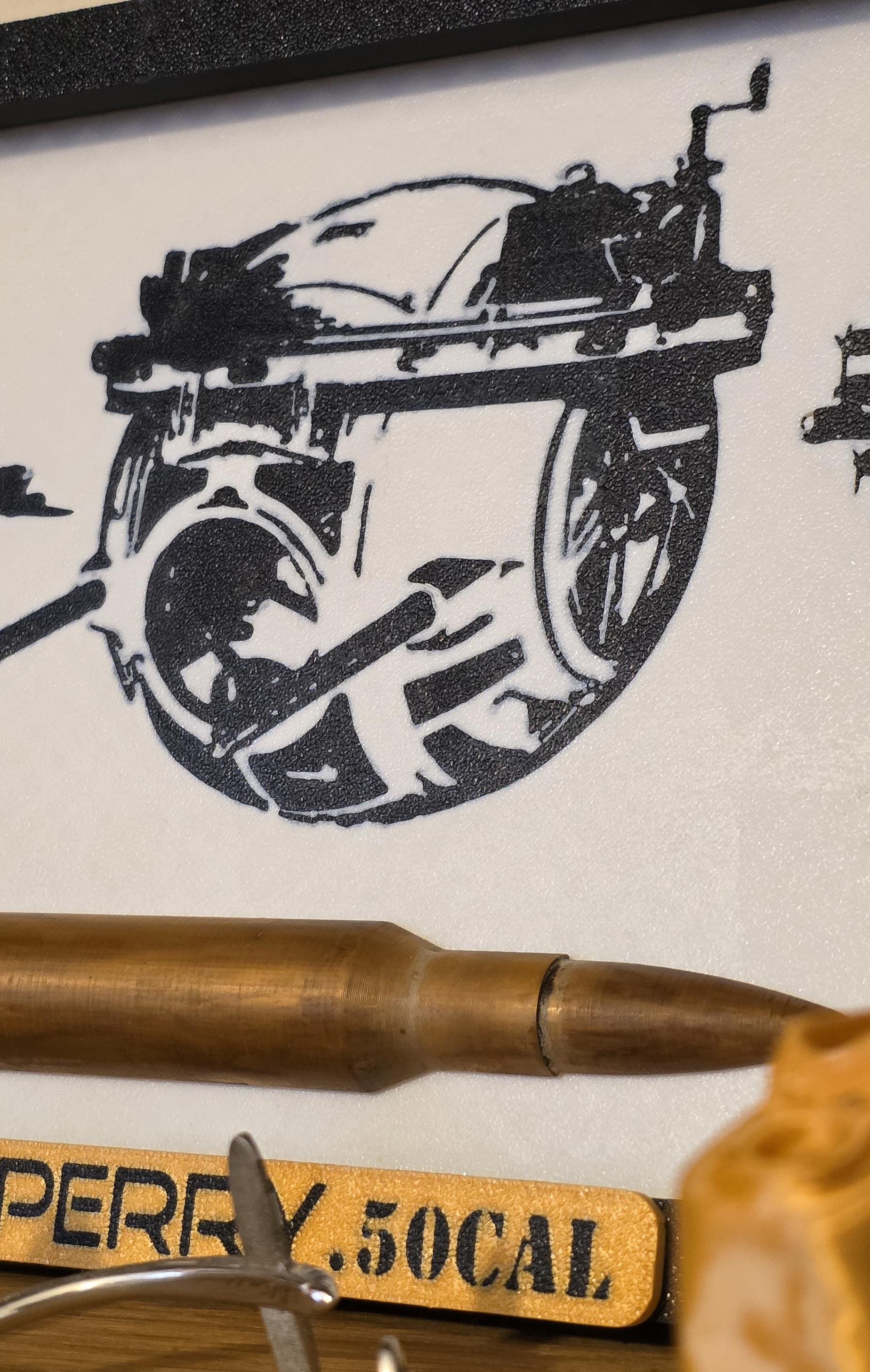 Framed Hurricane .303 Belt Round Hawker Made in UK Scale Inert 3d Printed Aircraft Gift Day WW2 RAF Ammo Model Full Aviation