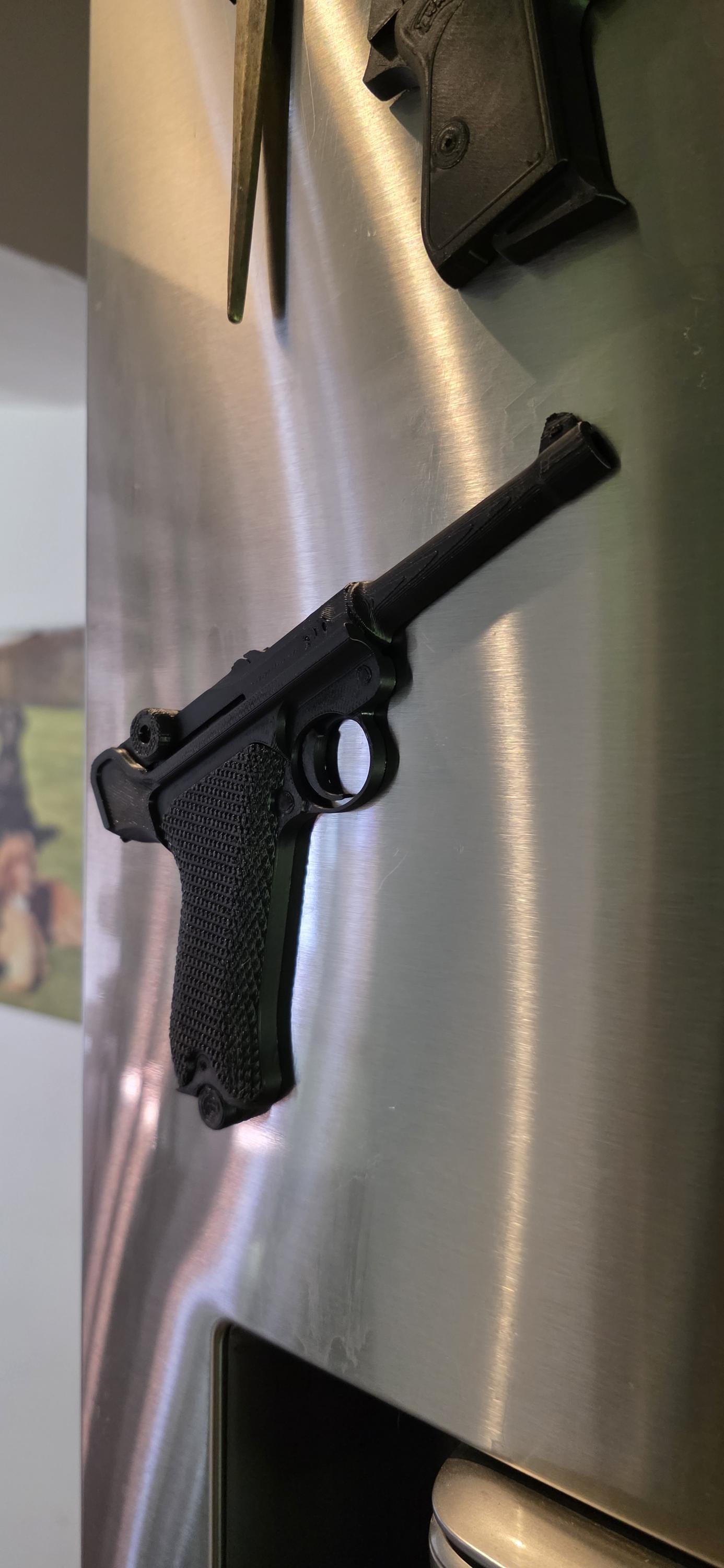 Fridge Magnet Bond 007 Walther Magnetic 3d 32ACP Barrett 50 Cal PPK Moneypenny Half Pistol Bullet 75% Scale Printed Luger P08 Model