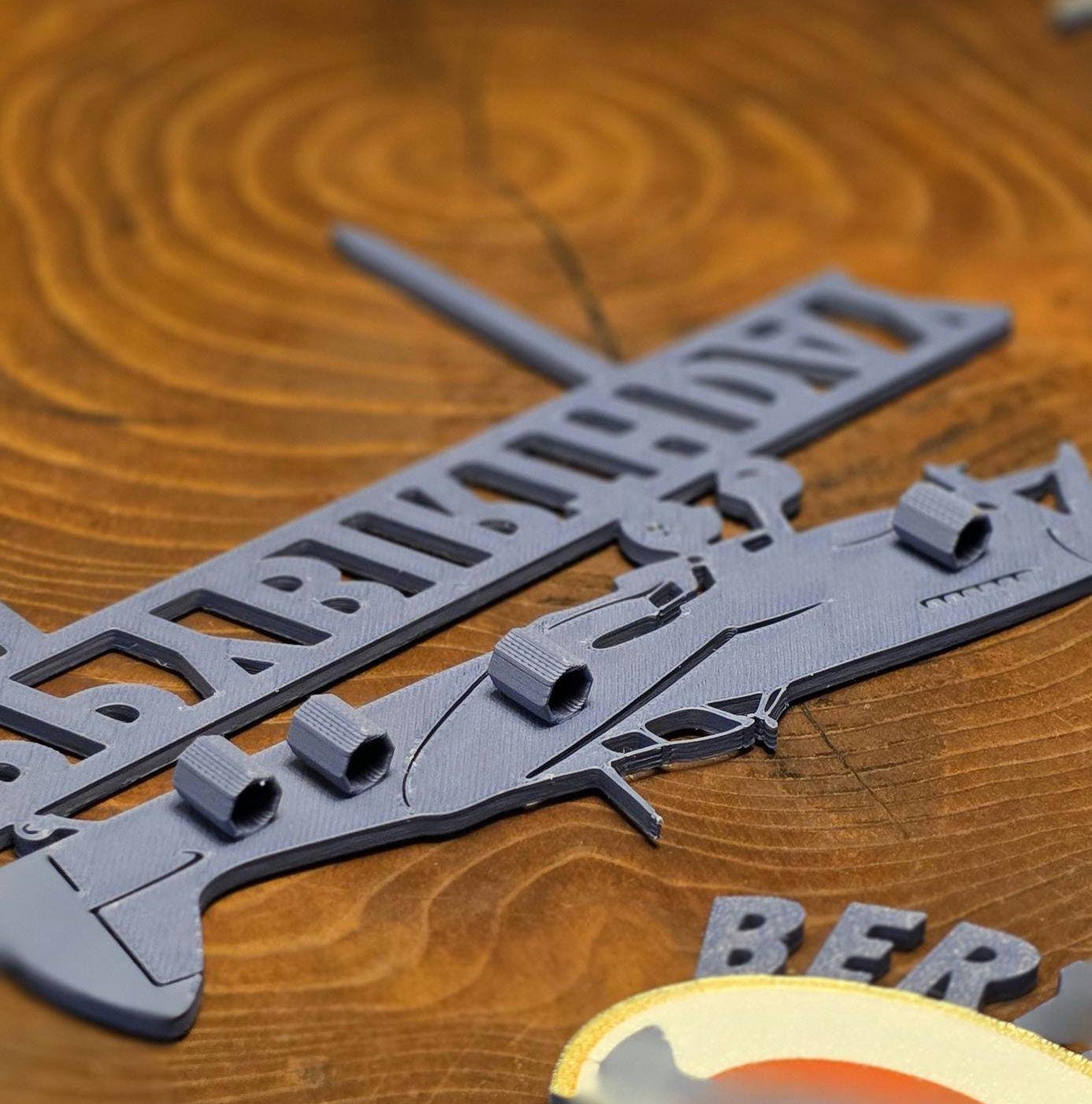 Spitfire Cake Topper Personalised Supermarine Happy Birthday Cake Gold RAF Blue 3d Printed Eco Candle Holder Name Celebration