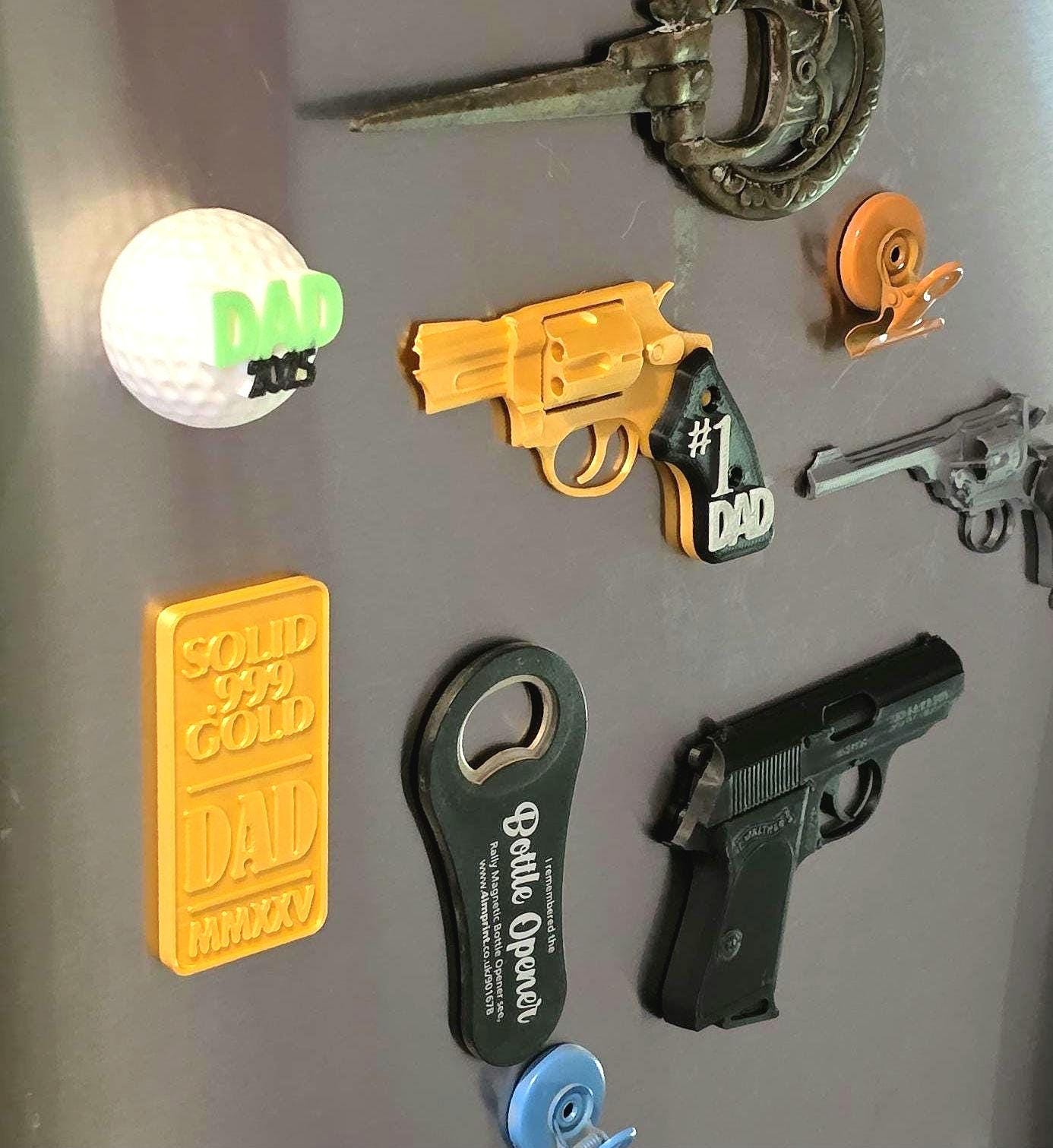 Father's Day Gold Bullion Fridge Tool Chest Magnet Fishing Carp Gold Bar 1oz Pure 3d Printed No.1 Dad For Him Hobbies Father Nugget