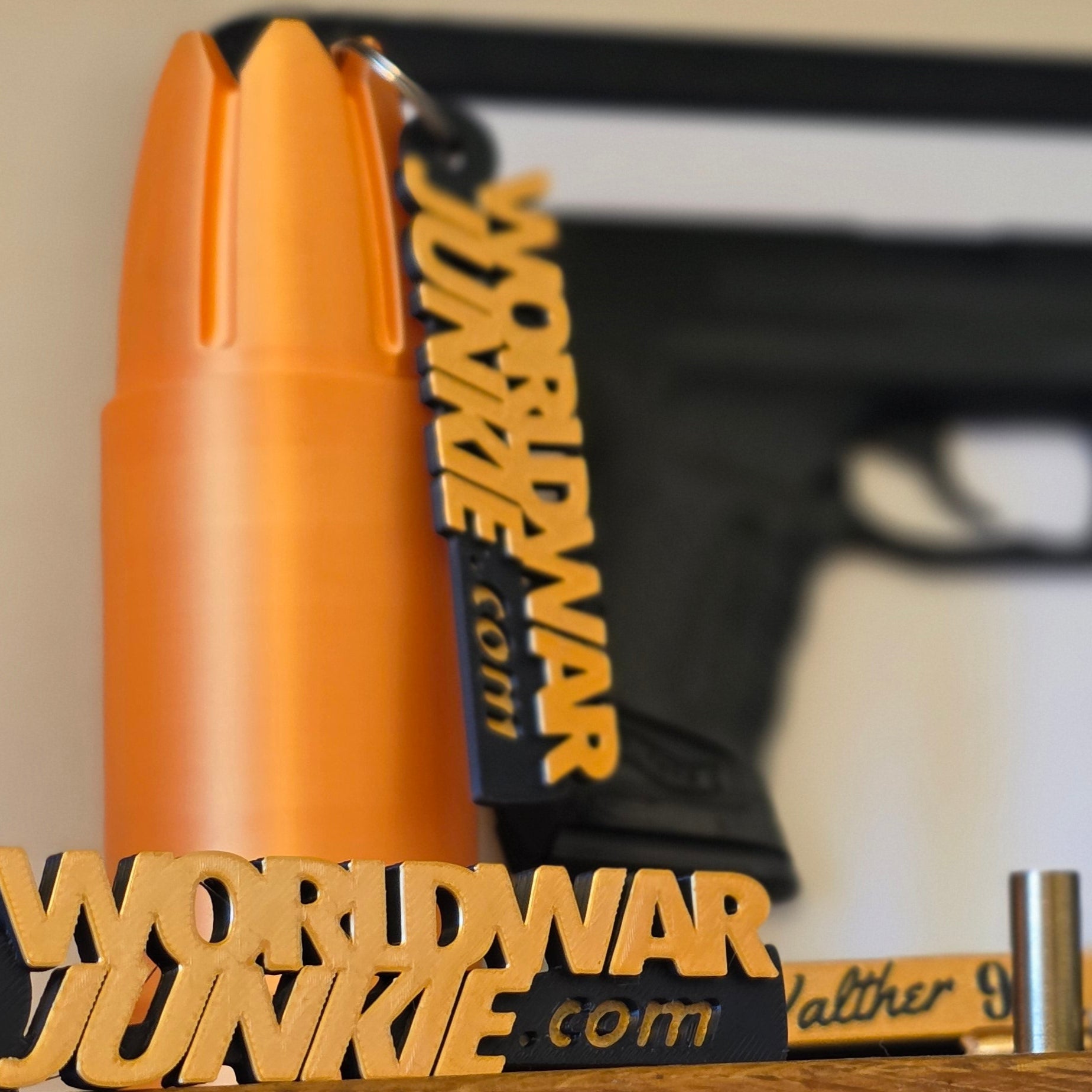 world war junkie keyring 3d printed creality silk gold dVine K2 Members, non AI human proof