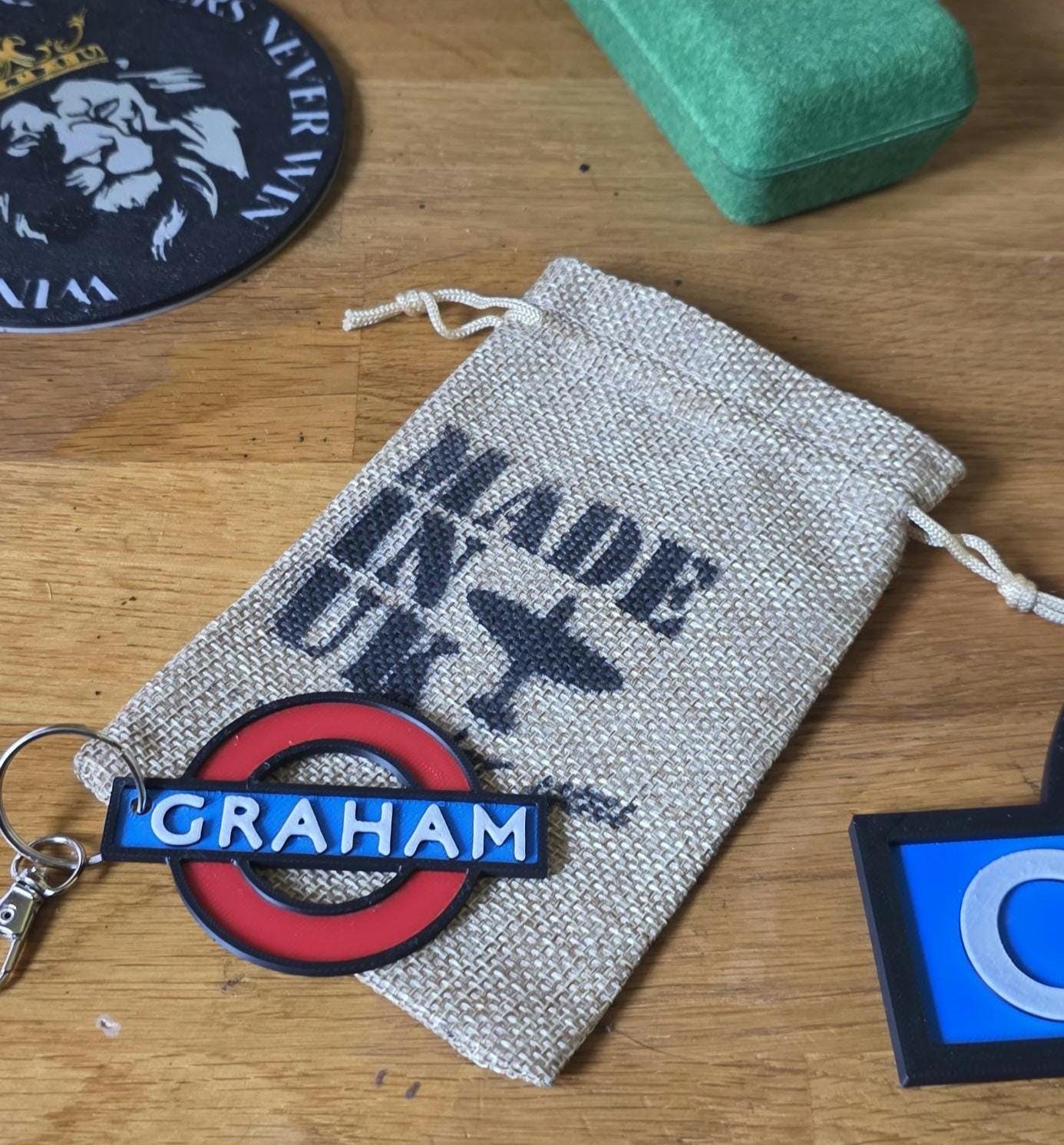 Gift Bag Filler Made in UK Recycled Plastic Supermarine Bright Spitfire Keyring 3d Printed WW2 Key Chain RAF Gift Party Shed Aircraft Pilot