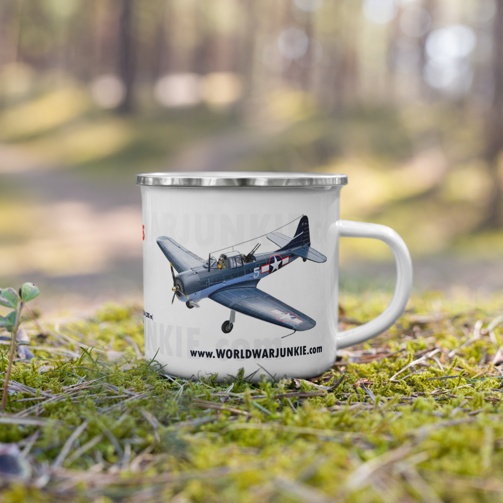 SBD Dauntless WW2 US Navy Dive Bomber Ceramic Mug Camping Outdoor Strong