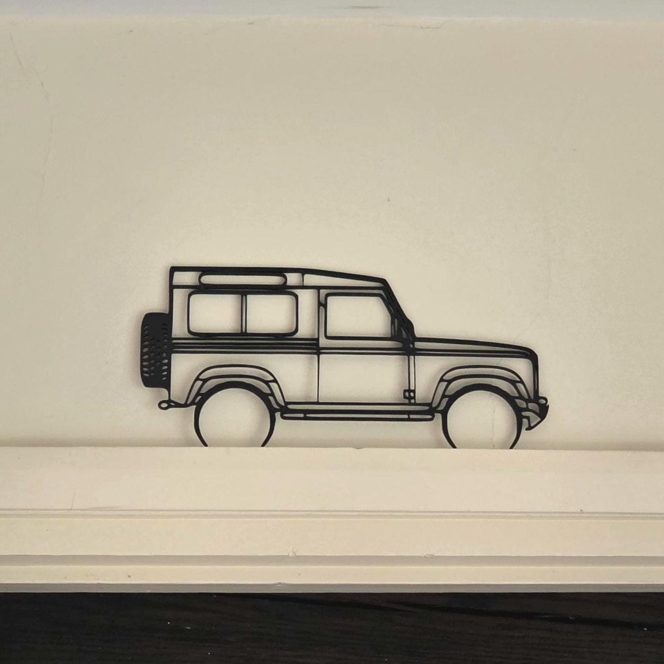 Large Land Rover Defender Series Wall Art Recycled Plastic 3d Print Large Vector Dual Colour WW2 Decor 1 2a 3 90