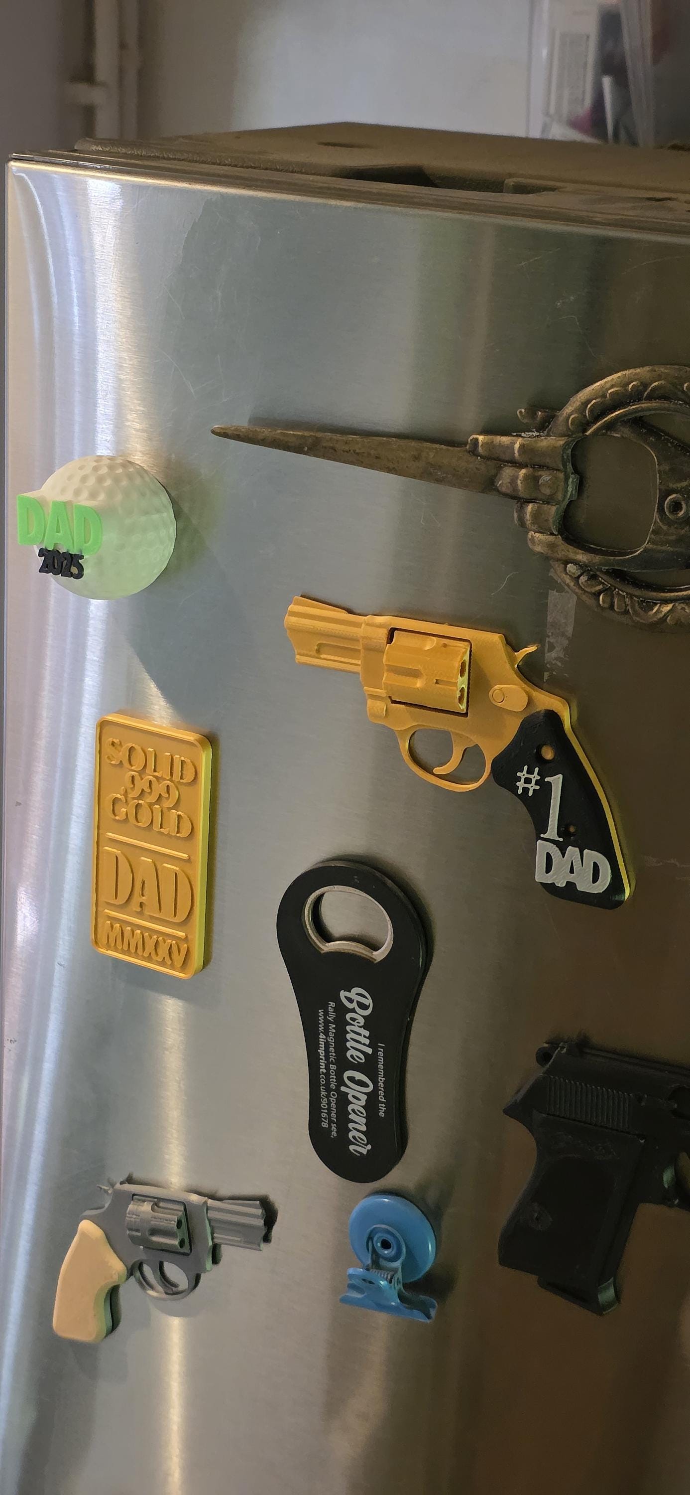 Father's Day Gold Bullion Fridge Tool Chest Magnet Fishing Carp Gold Bar 1oz Pure 3d Printed No.1 Dad For Him Hobbies Father Nugget
