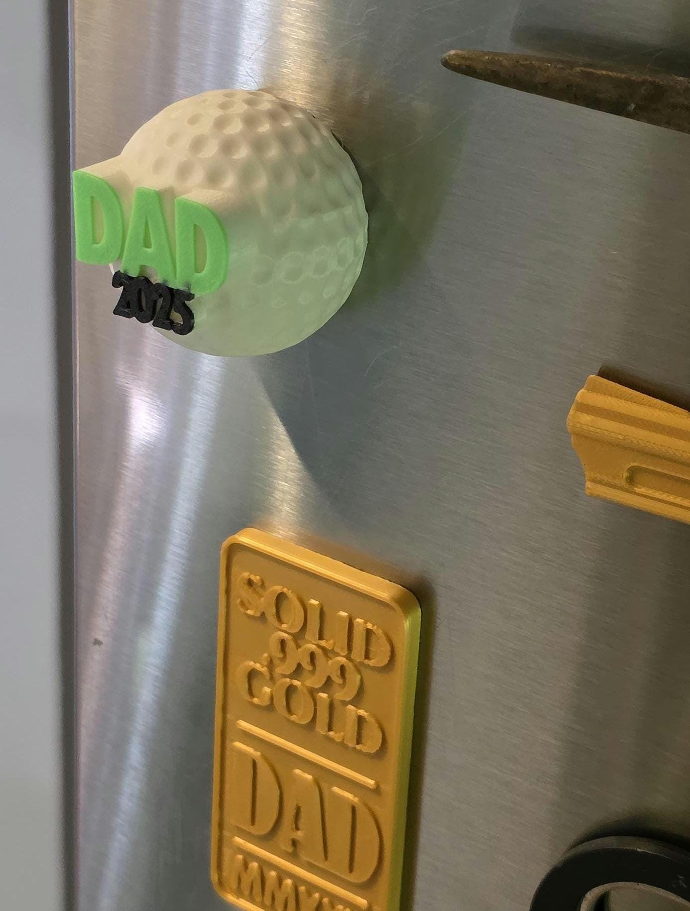Father's Day Fridge Magnet Tool Chest Gold Bullion Fridge fishing Carp Gold Bar 1oz Pure 3d Printed No.1 Dad For Him Hobbies Father Nugget